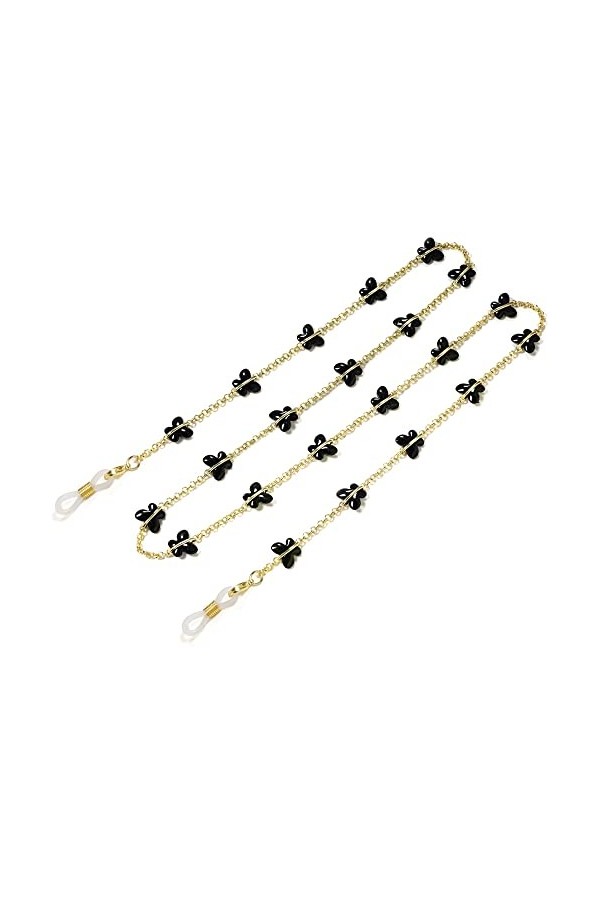 DNLKWGO Chaîne de lunettes de soleil style papillon pour femme, Multicolore, taille unique