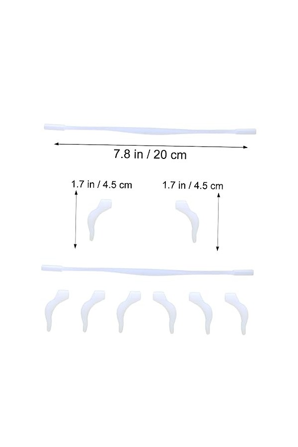 Hemobllo 15 Ensembles De De Lunettes Antidérapants Embouts De Branches Retenue De Manchon Pour Lunettes Lunettes De Soleil Re