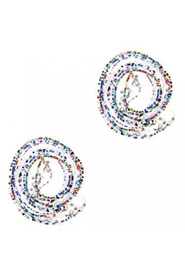 LIFKOME 10 Pièces Lunettes De Soleil Lanière De Chaîne Perles De Verre Masque Facial À Double Usage