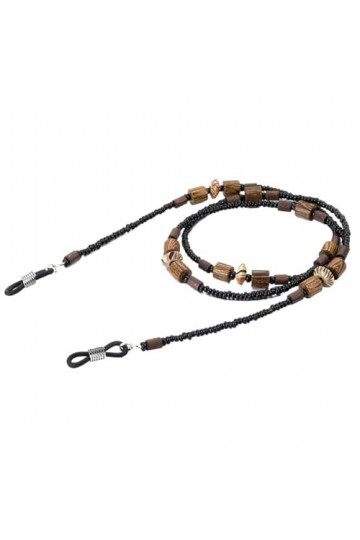 SANDNE Chaîne de lunettes en perles de bois, ne se décolore pas, lanière de lunettes de soleil, sangle de cou suspendue
