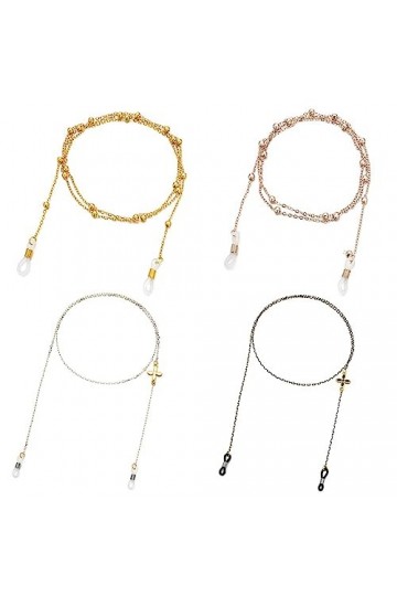 HczIon Chaîne Lunettes Ensemble De Lunettes 4 Pièces Lunettes Chaîne Lunettes Sangle Lunettes De Soleil Lanière Lunettes Sont