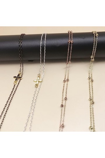 HczIon Chaîne Lunettes Ensemble De Lunettes 4 Pièces Lunettes Chaîne Lunettes Sangle Lunettes De Soleil Lanière Lunettes Sont