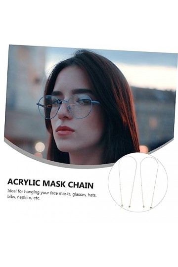 STOBOK 2 Pièces Masque Chaîne Anti-Chute Sur Les Lunettes Lunettes De Soleil Longes Pour Chaîne Lunettes Sangle Clip Porte-Ch