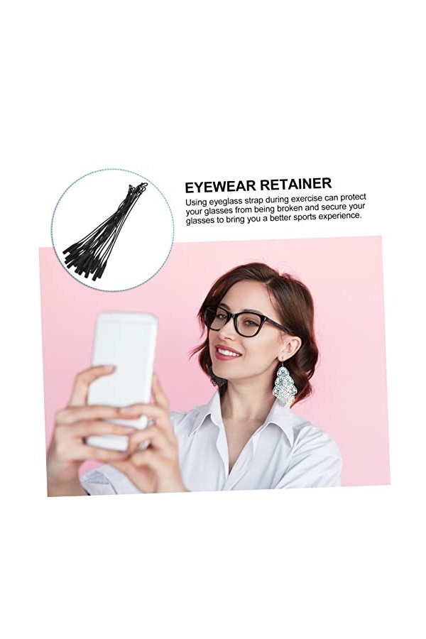 UKCOCO 10 Pcs Lunettes Lanière Collier De Lunettes Chaîne Silicone Lanière De Lunettes Lunettes De Retenue Lunettes De Soleil