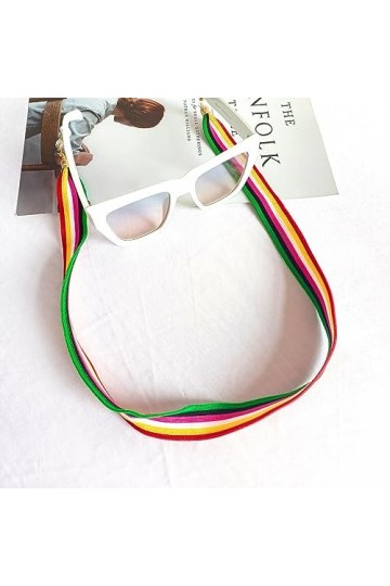 LEFEDA Lot de 2 sangles de lunettes de soleil arc-en-ciel antidérapantes pour le sport et la natation, sans couleur, taille u
