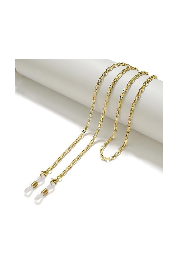 LEFEDA Lot de 3 chaînes de lunettes en métal pour lunettes de soleil, lunettes de lecture, masque, A2, taille unique