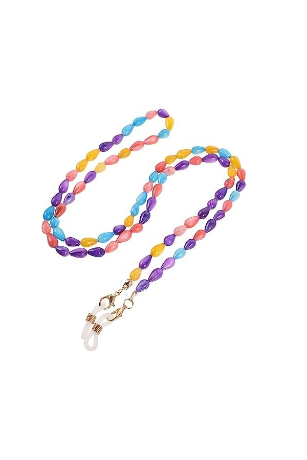 Sosoport Sangle De Lunettes De Sport Chaîne De Lunettes Perlée Sangles De Support De Lunettes De Soleil Anti-Perte Lanière De