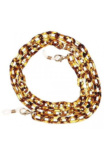 SOIMISS 3Pcs Neck Keeper Strap Holder Lost Clip Chain Lunettes Adultes Lunettes Marron pour Le Visage Élégant Acrylique Cm Lu