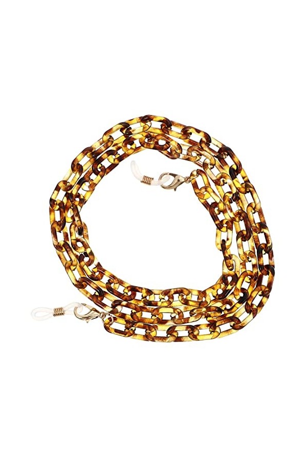 SOIMISS 3Pcs Neck Keeper Strap Holder Lost Clip Chain Lunettes Adultes Lunettes Marron pour Le Visage Élégant Acrylique Cm Lu