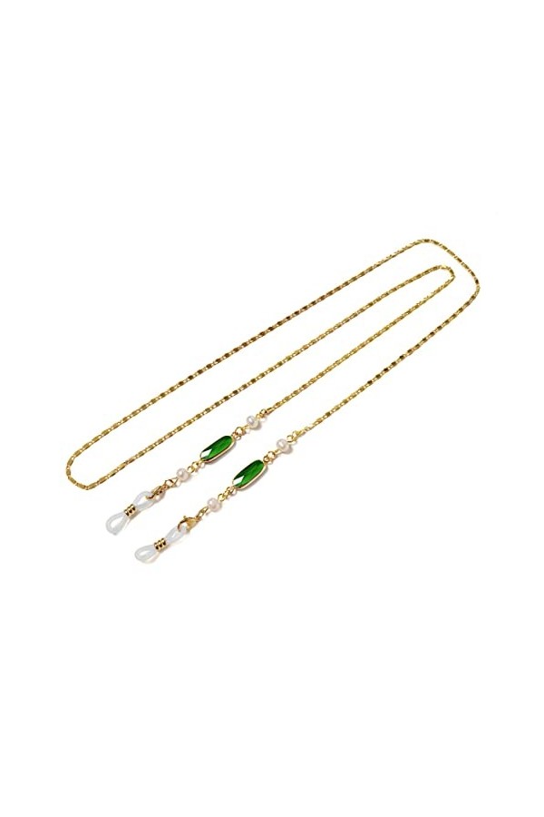 ENLLY Longe de Lunettes Sangle de Lunettes for Femmes Simple rétro Cristal perlé élégant Cordon de Lunettes Color : Noir, Si