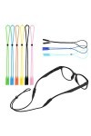 6pcs Cordon a Lunettes Sport Support Sangle de Lunette en Silicone Elastique Retenue de Verres Imperméable, Chaîne de Lunette