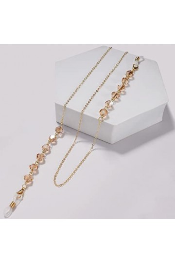 Cristal Perlé Lunettes Chaînes Longe Masque Visage Chaîne Titulaire Lunettes Corde Lunettes De Soleil Cordon Cou Sangle Cadea