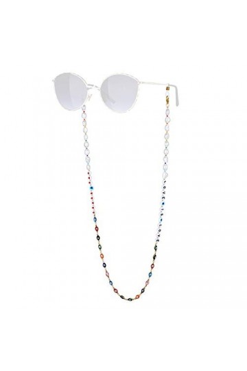 KELITCH Lunettes Chaîne Cordons Porte-Chaîne Durable Lunettes De Soleil Sangle De Retenue Perle Perles Lunettes De Soleil Cha