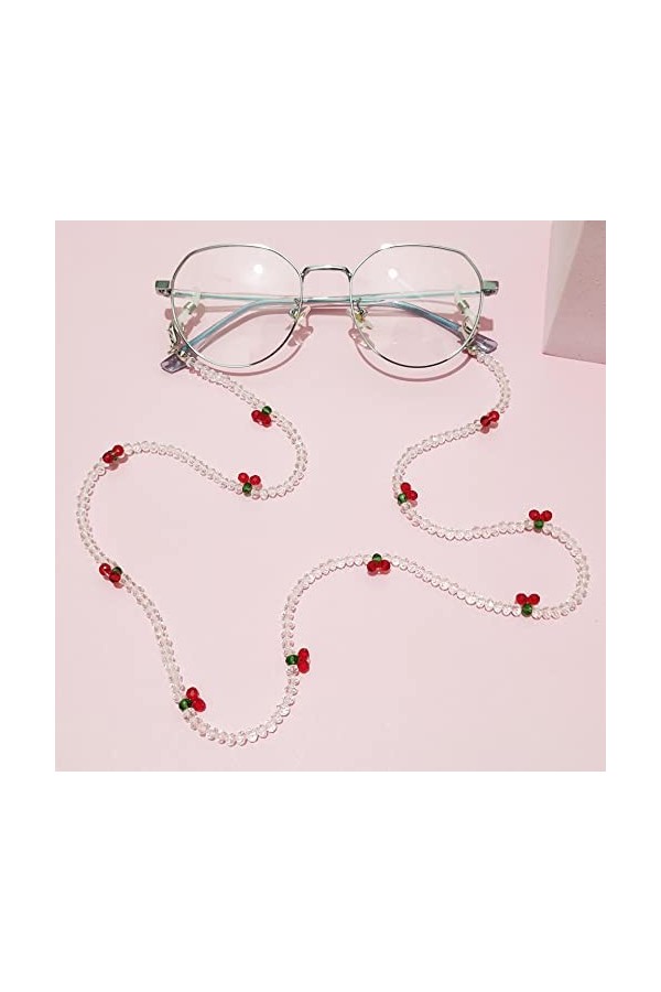 Chaînes À Lunettes Chaînes De Masquage De Lunettes De Soleil Chaînes De Masque Chaîne De Lunettes De Cerise pour Les Femmes L