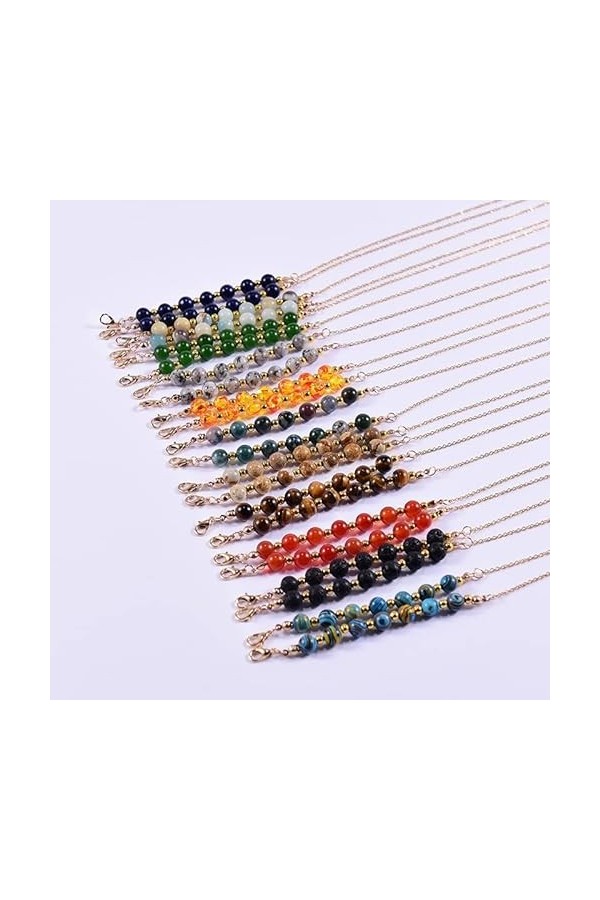 Chaînes À Lunettes Chaîne De Lunettes Unique pour Femmes 8Mm Lunettes De Lecture Lunettes De Soleil Cou Chaîne Porte-Cordon 2