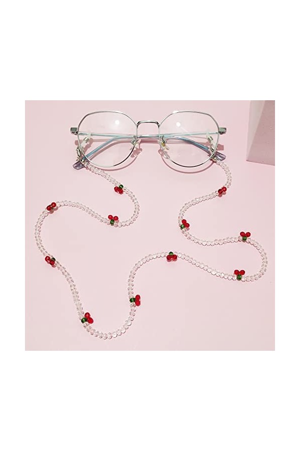 Chaînes À Lunettes Chaînes De Masquage De Lunettes De Soleil Chaînes De Masque Chaîne De Lunettes De Cerise pour Les Femmes L