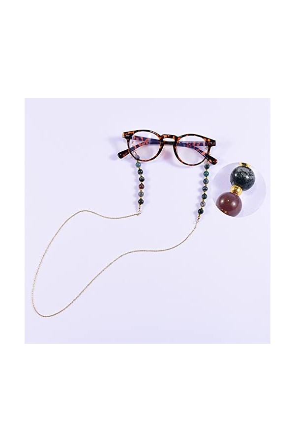 Chaînes À Lunettes Chaîne De Lunettes Unique pour Femmes 8Mm Lunettes De Lecture Lunettes De Soleil Cou Chaîne Porte-Cordon 2