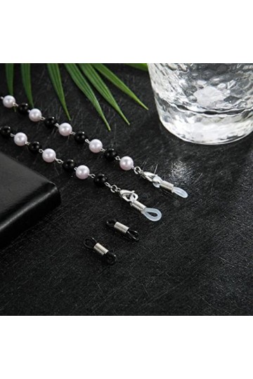 Chaînes À Lunettes Chic Chaîne De Lunettes Perlées pour Femmes Lunettes De Soleil Chaînes Lanières Tour De Cou Corde Lecture 