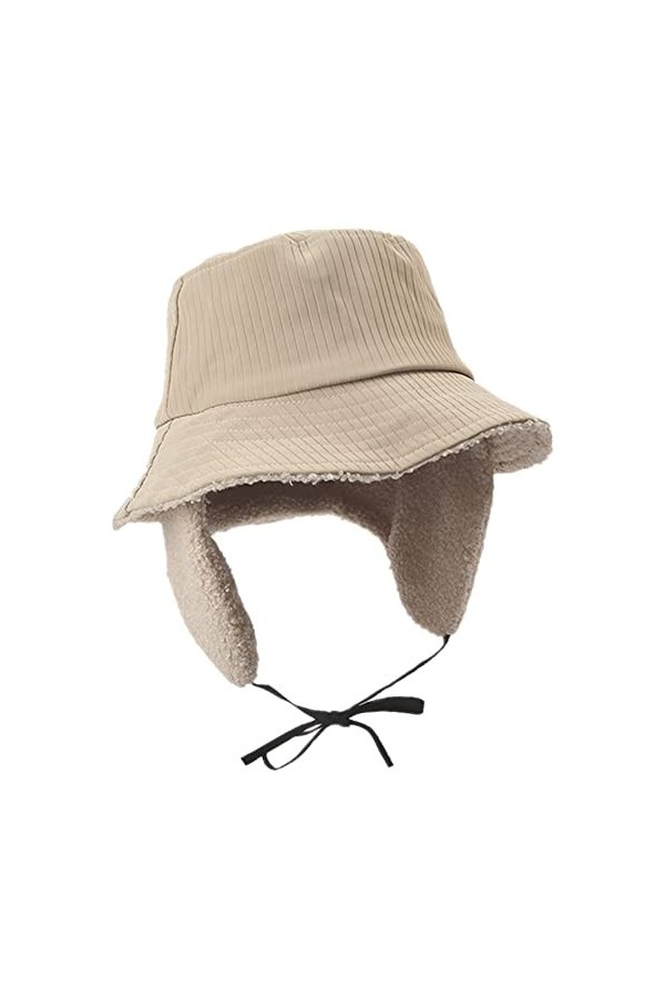 Chapeaux de Seau imperméables dhiver pour Femmes Filles Chapeau Chic de Pluie avec Oreillettes Dames Cloche pêcheur Casquett
