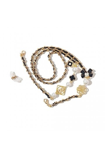 HczIon Chaîne Lunettes 2 Chaînes De Lunettes Cordon De Lunettes À Chaîne À Col Rond Irrégulier