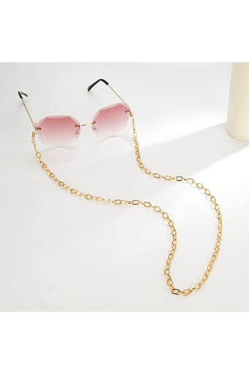 Chaînes À Lunettes Or Couleur Lunettes Chaînes Titulaire Collier pour Femmes Hommes en Acier Inoxydable Lunettes De Soleil Sa