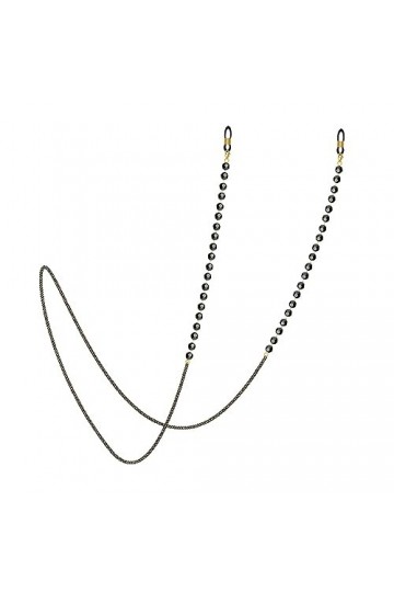 LEFEDA Lot de 2 sangles de lunettes de soleil, chaînes de lunettes de lecture, chaînes de lunettes antidérapantes pour femme,