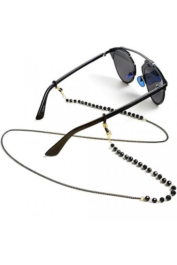 LEFEDA Lot de 2 sangles de lunettes de soleil, chaînes de lunettes de lecture, chaînes de lunettes antidérapantes pour femme,