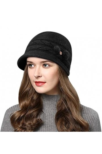 Wantonfy Bonnet pour Femme Laine Béret Béret Bonnet Français Casquette Chic Léger Vintage Joli Classique