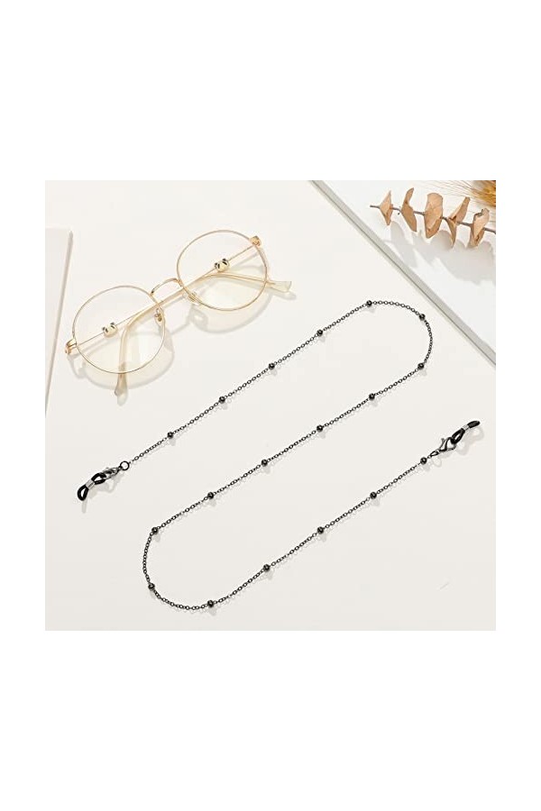 Mode Lunettes Chaîne Imitation Perle Perlée À La Mode Femmes À Lextérieur Décontracté Lunettes De Soleil Accessoire Collier 