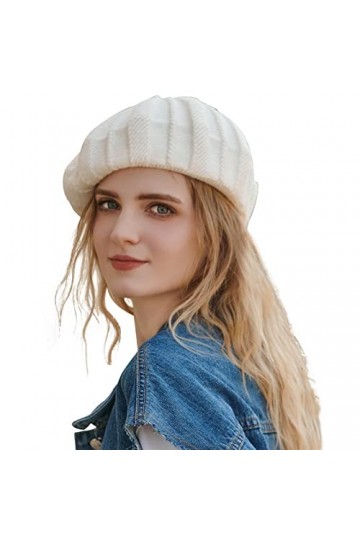 WANYIG Femmes Classique Francais Chapeau de Béret en Laine Chic Bonnet Calotte Hiver Chapeaux Cachemire Casquette Souples Élé