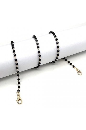 LEFEDA Lot de 2 chaînes de lunettes en métal pour lunettes de soleil, sans couleur, taille unique