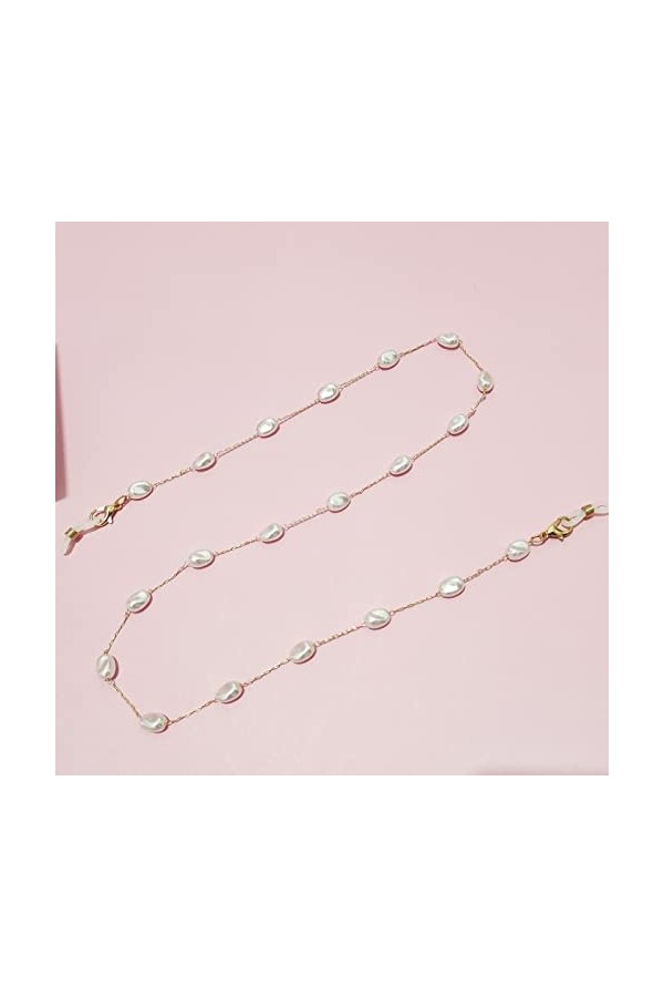 Chaîne De Lunettes De Soleil De Mode Chaîne Suspendue Pour Chaîne De Lunettes De Perles De Coeur Dor,4