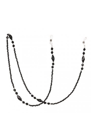 Chaîne De Lunettes De Mode Dames Chaîne De Perles Noires Anti-dérapant Lunettes Porte-corde Sangle De Cou Lunettes De Lecture