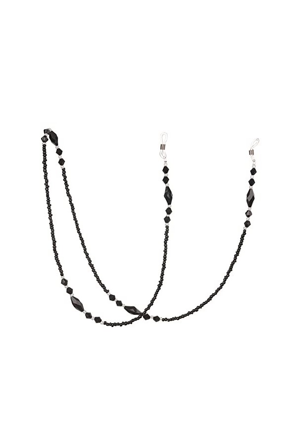 Chaîne De Lunettes De Mode Dames Chaîne De Perles Noires Anti-dérapant Lunettes Porte-corde Sangle De Cou Lunettes De Lecture