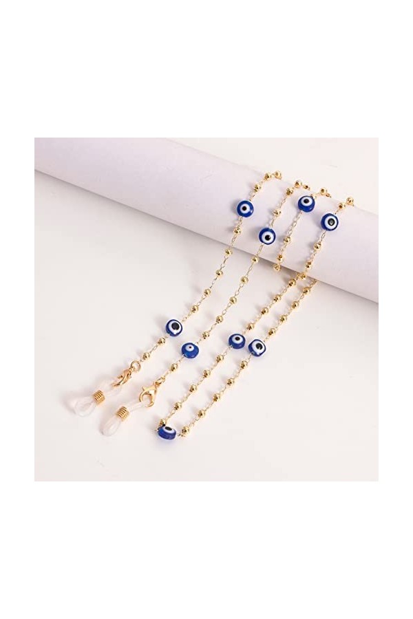 Lunettes Chaîne Lanière Alliage Perles Titulaire Sangle De Corde Chaînes De Lunettes Anti-perte,3