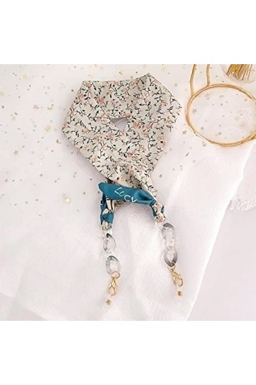 Chaînes À Lunettes Acrylique Impression Foulard en Soie Conception Lunettes Chaîne Bijoux Longe Femmes Lunettes De Soleil Cha