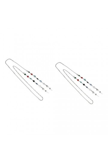 SOIMISS 2 Pcs Longe Anti-Dérapante Lunettes Et Lecture En Argent Support De Lunettes De Soleil Cordon De Retenue Lunettes Lun