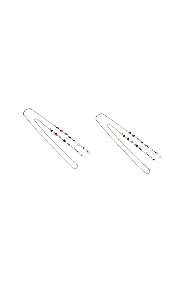 SOIMISS 2 Pcs Longe Anti-Dérapante Lunettes Et Lecture En Argent Support De Lunettes De Soleil Cordon De Retenue Lunettes Lun