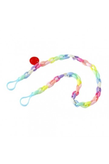 Lot de 2 chaînes de lunettes antidérapantes en acrylique pour femme, sans couleur, taille unique