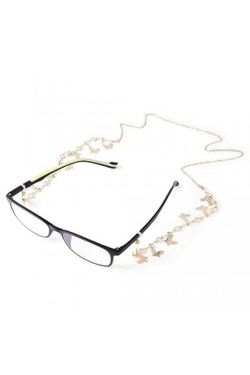 Lot de 3 sangles de lunettes de soleil avec support de lunettes de soleil pour femme avec pendentif papillon, sans couleur, t