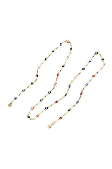 HczIon Chaîne Lunettes 2 Morceaux De Lunettes De Couleur Métallique Chaîne Anti Perte Anti Perte Lunettes De Soleil Cordon,Or