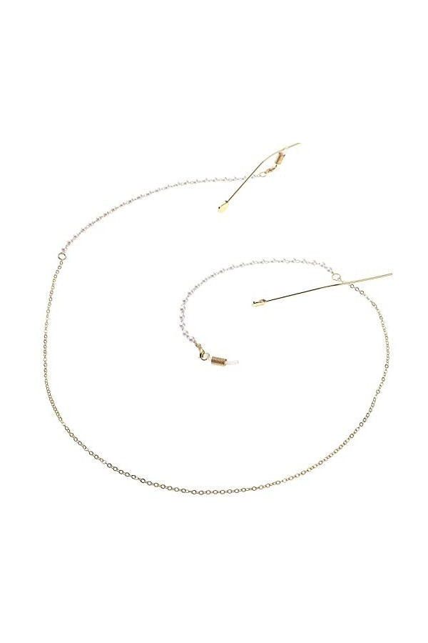 HOOENG Chaînes de Lunettes de Lunettes for Femmes Chaînes de Masque Simple Perle Chaînes de Lunettes de Soleil élégantes Sang