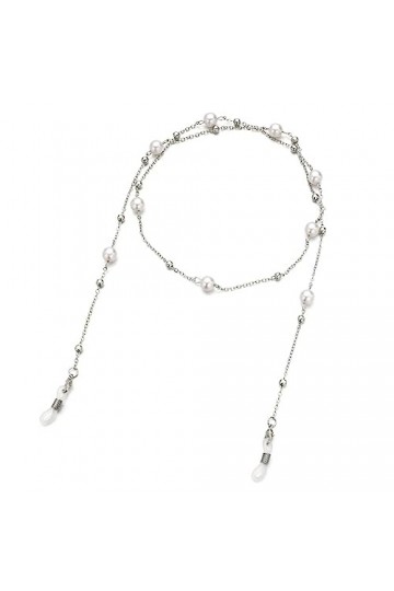 HczIon Chaîne Lunettes 2 Pièces Lunettes Perles Chaîne Clip Métal Lunettes De Soleil Chaîne Chaîne Licou Collier Lunettes Cha