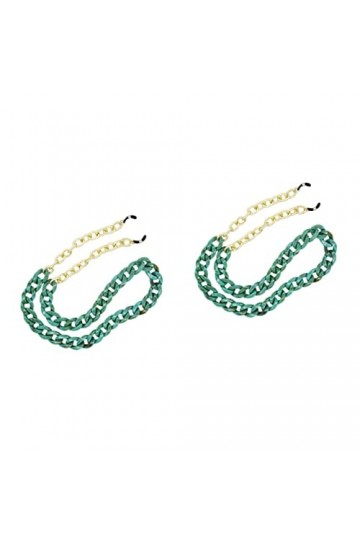 Healifty 2 Pièces Couverture De Masque Chaîne Lien Collier Colliers Titulaire Hommes Visage Lunettes De Soleil Lunettes Corde