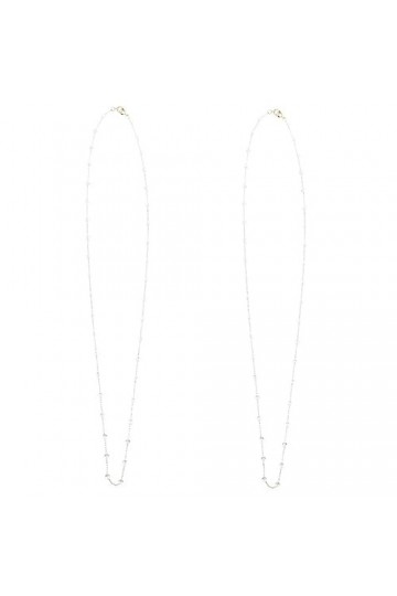 GALPADA 2 Pièces Masque Collier Lunettes De Soleil Vintage Collier De Perles Longe Perlée Lunettes De Soleil Chaîne Lunettes 