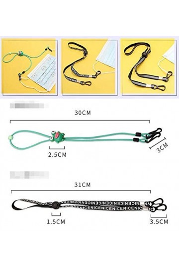 24station Masque multifonction Lunettes Longe Sangle de Masque, Masque anti-perte Leash, G