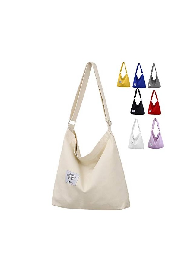 ZhengYue Sac Toile Femme Sac en toile Cabas sac Femmes Sac Fourre Tout Femme Tote Bag Sac Tendance Sac Shopping Femme