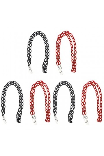 VALICLUD 6 Pièces Chaîne De Lunettes En Acrylique Support De Cou De Lunettes Cordons De Lanières De Lunettes Porte-chaîne à L