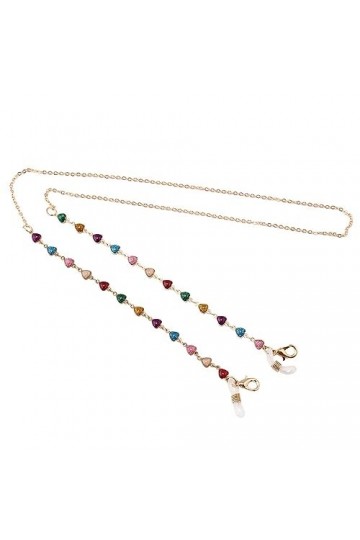 LEFEDA Lot de 2 sangles de lunettes colorées pour femme - Chaîne de lunettes - Support de masque de lecture - Miroir de lectu