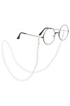 LEFEDA Lot de 3 sangles de lunettes antidérapantes pour femme - Chaîne de lunettes - Support de masque de lecture - Miroir de